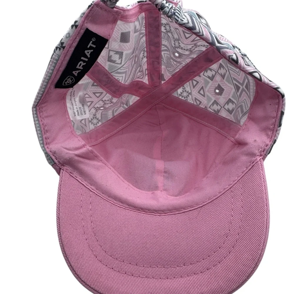 Ariat Pink Infant Baseball Cap with Black Logo